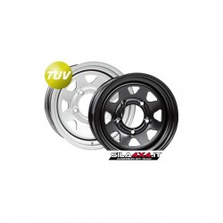 CERCHIO 15x7 ET -20 DAKAR NERO/ARGENTO PER SUZUKI
